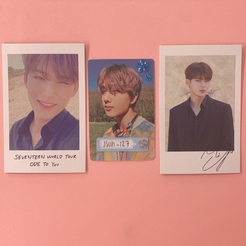 Mingyu Ode to You 2019 tour Polaroids